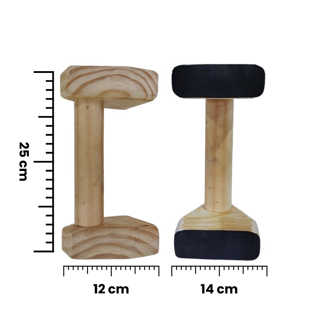 Lelas (Paralettes) Ø45 mm – Madera hidrolaqueada | Selecto Calistenia - Imagen 2